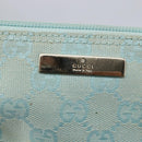 GUCCI GG Canvas Accessory Pouch Light Blue White Auth ki6051-14