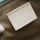 GUCCI GG Canvas Accessory Pouch Light Blue White Auth ki6051-16