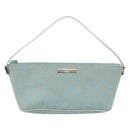 GUCCI GG Canvas Accessory Pouch Light Blue White Auth ki6051-2