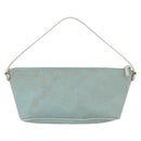 GUCCI GG Canvas Accessory Pouch Light Blue White Auth ki6051-3