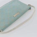 GUCCI GG Canvas Accessory Pouch Light Blue White Auth ki6051-7