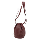 CARTIER Must Line Shoulder Bag Leather Bordeaux Auth ki6052-1