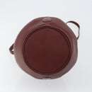 CARTIER Must Line Shoulder Bag Leather Bordeaux Auth ki6052-6