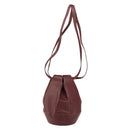 CARTIER Must Line Shoulder Bag Leather Bordeaux Auth ki6052-2