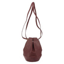 CARTIER Must Line Shoulder Bag Leather Bordeaux Auth ki6052-3