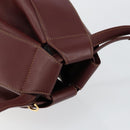 CARTIER Must Line Shoulder Bag Leather Bordeaux Auth ki6052-7