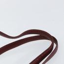 CARTIER Must Line Shoulder Bag Leather Bordeaux Auth ki6052-9