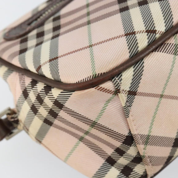 BURBERRY Nova Check Shoulder Bag Canvas Pink Brown Auth ki6053