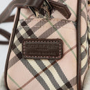 BURBERRY Nova Check Shoulder Bag Canvas Pink Brown Auth ki6053-18