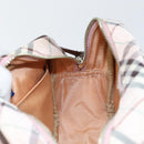 BURBERRY Nova Check Shoulder Bag Canvas Pink Brown Auth ki6053-19