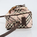 BURBERRY Nova Check Shoulder Bag Canvas Pink Brown Auth ki6053-4