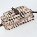 BURBERRY Nova Check Shoulder Bag Canvas Pink Brown Auth ki6053-6