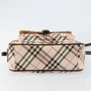 BURBERRY Nova Check Shoulder Bag Canvas Pink Brown Auth ki6053-5