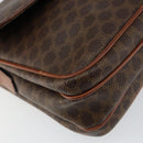 CELINE Macadam Canvas Shoulder Bag PVC Leather Brown Auth ki6056-11