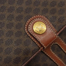 CELINE Macadam Canvas Shoulder Bag PVC Leather Brown Auth ki6056-14