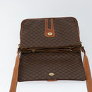 CELINE Macadam Canvas Shoulder Bag PVC Leather Brown Auth ki6056-15