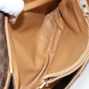 CELINE Macadam Canvas Shoulder Bag PVC Leather Brown Auth ki6056-17