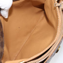 CELINE Macadam Canvas Shoulder Bag PVC Leather Brown Auth ki6056-20
