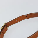 CELINE Macadam Canvas Shoulder Bag PVC Leather Brown Auth ki6056-8