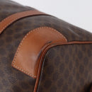 CELINE Macadam Canvas Mini Boston Bag PVC Leather Brown Auth ki6058-9