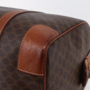 CELINE Macadam Canvas Mini Boston Bag PVC Leather Brown Auth ki6058-15