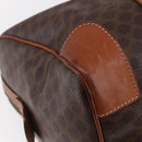 CELINE Macadam Canvas Mini Boston Bag PVC Leather Brown Auth ki6058-16