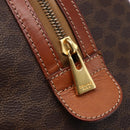 CELINE Macadam Canvas Mini Boston Bag PVC Leather Brown Auth ki6058-17