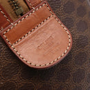 CELINE Macadam Canvas Mini Boston Bag PVC Leather Brown Auth ki6058-12