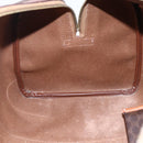 CELINE Macadam Canvas Mini Boston Bag PVC Leather Brown Auth ki6058-18