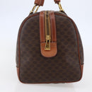 CELINE Macadam Canvas Mini Boston Bag PVC Leather Brown Auth ki6058-3