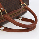 CELINE Macadam Canvas Mini Boston Bag PVC Leather Brown Auth ki6058-7
