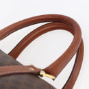 CELINE Macadam Canvas Mini Boston Bag PVC Leather Brown Auth ki6058-8