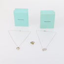 TIFFANY&Co. Heart Necklace Ring Ag925 3 Set Silver Auth ki6061-14