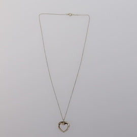 TIFFANY&Co. Heart Necklace Ring Ag925 3 Set Silver Auth ki6061 - 0