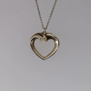 TIFFANY&Co. Heart Necklace Ring Ag925 3 Set Silver Auth ki6061-3
