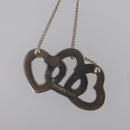 TIFFANY&Co. Heart Necklace Ring Ag925 3 Set Silver Auth ki6061-8