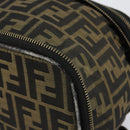 FENDI Zucca Canvas Vanity Hand Bag Brown Black Auth ki6064-9