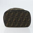 FENDI Zucca Canvas Vanity Hand Bag Brown Black Auth ki6064-5