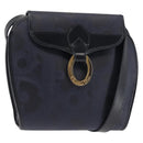 Christian Dior Trotter Canvas Shoulder Bag PVC Leather Navy Auth ki6068-1