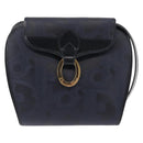 Christian Dior Trotter Canvas Shoulder Bag PVC Leather Navy Auth ki6068-2