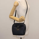Christian Dior Trotter Canvas Shoulder Bag PVC Leather Navy Auth ki6068-22