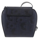 Christian Dior Trotter Canvas Shoulder Bag PVC Leather Navy Auth ki6068-3