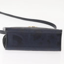 Christian Dior Trotter Canvas Shoulder Bag PVC Leather Navy Auth ki6068-9