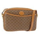 GUCCI Micro GG Canvas Shoulder Bag PVC Leather Beige Auth ki6069-1