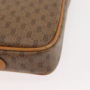 GUCCI Micro GG Canvas Shoulder Bag PVC Leather Beige Auth ki6069-9