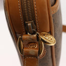 GUCCI Micro GG Canvas Shoulder Bag PVC Leather Beige Auth ki6069-10