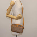 GUCCI Micro GG Canvas Shoulder Bag PVC Leather Beige Auth ki6069-22