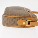 GUCCI Micro GG Canvas Shoulder Bag PVC Leather Beige Auth ki6069-3