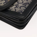 CELINE C Macadam Canvas Shoulder Bag Navy Auth ki6071-9