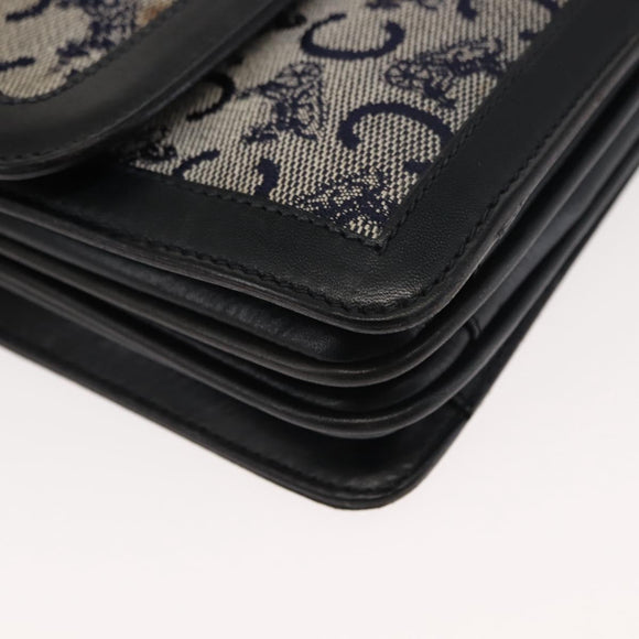 CELINE C Macadam Canvas Shoulder Bag Navy Auth ki6071